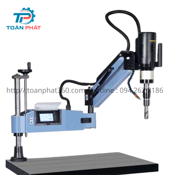Máy Taro Điện M6-M36 Màn Hình Cảm Ứng Tiếng Việt / Bản Cao Cấp / Động Cơ Servo / Phun Dầu Tự Động / Trục Vit-me Nâng Hạ Thân Máy - Ảnh 2