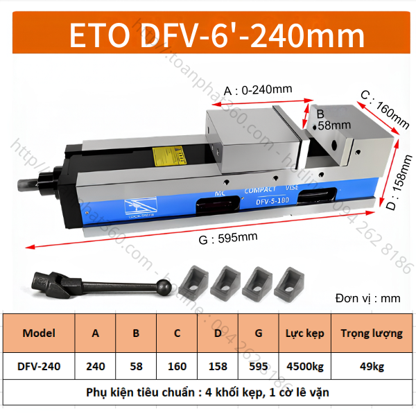 ETO-DFV – Dòng Ê tô Máy Phay CNC Phổ Thông - Ảnh 4