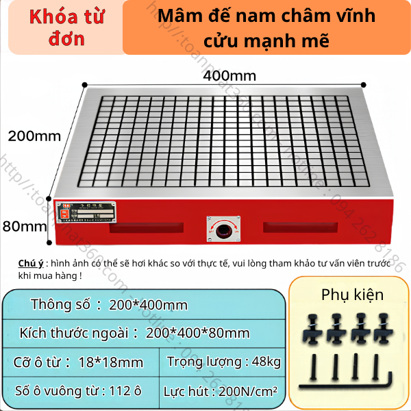 Bàn từ cơ 200×400 – Gá Kẹp Phôi Chính Xác - Ảnh 2