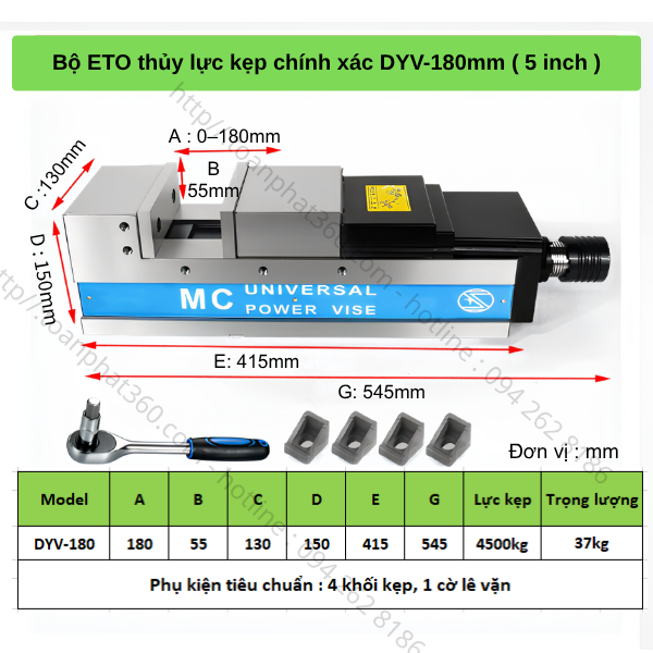 ETO-DYV – Dòng Ê tô Thủy Lực "Chống Nhấc Phôi" Cải Tiến - Ảnh 3