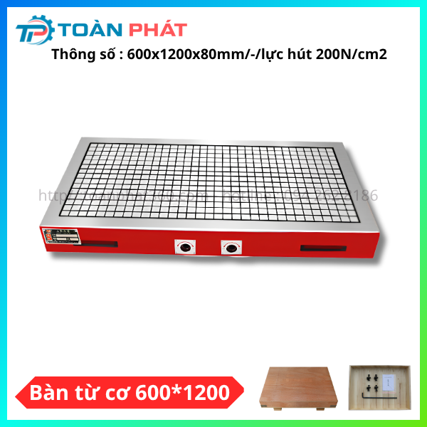 Bàn từ cơ 600×1200 – Gá Kẹp Phôi Khổ Rộng