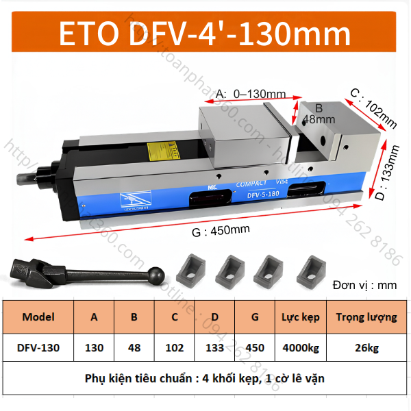 ETO-DFV – Dòng Ê tô Máy Phay CNC Phổ Thông - Ảnh 2